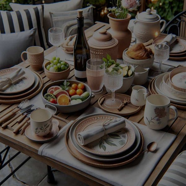 Quelles sont les astuces pour choisir un service de table adapté aux dîners en plein air?