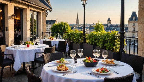 Dégustez des plats frais sur la terrasse du restaurant à reims